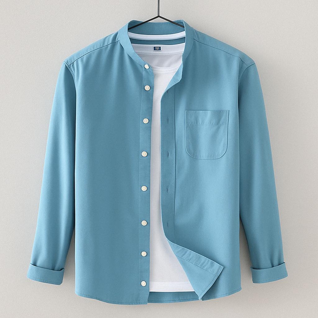 Classic Long-Sleeve Button Collar Shirt