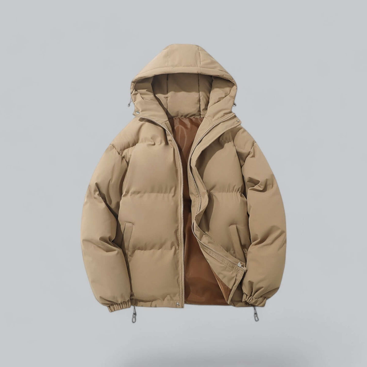 Warm Men's Winter Parka with Adjustable Hood