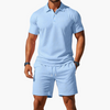 Men's Polo Shirt Shorts Casual Set
