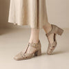 Women’s Orthopedic T-Strap Sandals – Chunky Heel Comfort