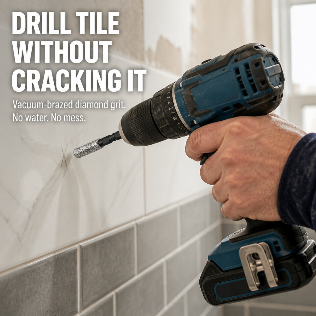 Dry Diamond Drill Bit for Tiles, Marble and Glass – No Water Required