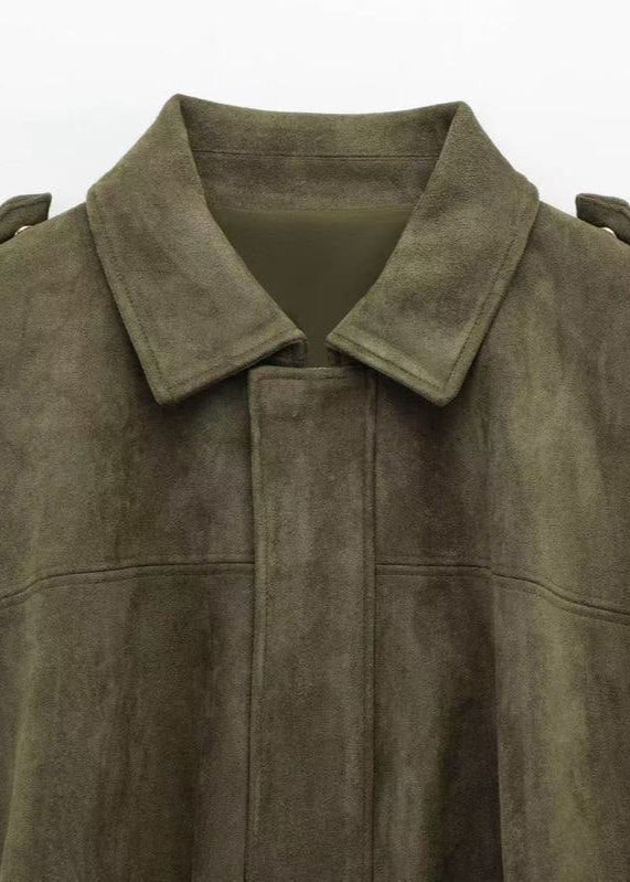 Lune London | Oversized Suede Zip Jacket