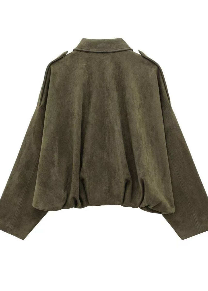 Lune London | Oversized Suede Zip Jacket