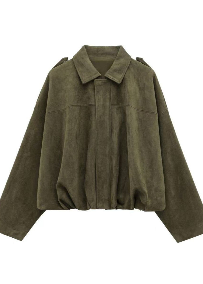 Lune London | Oversized Suede Zip Jacket