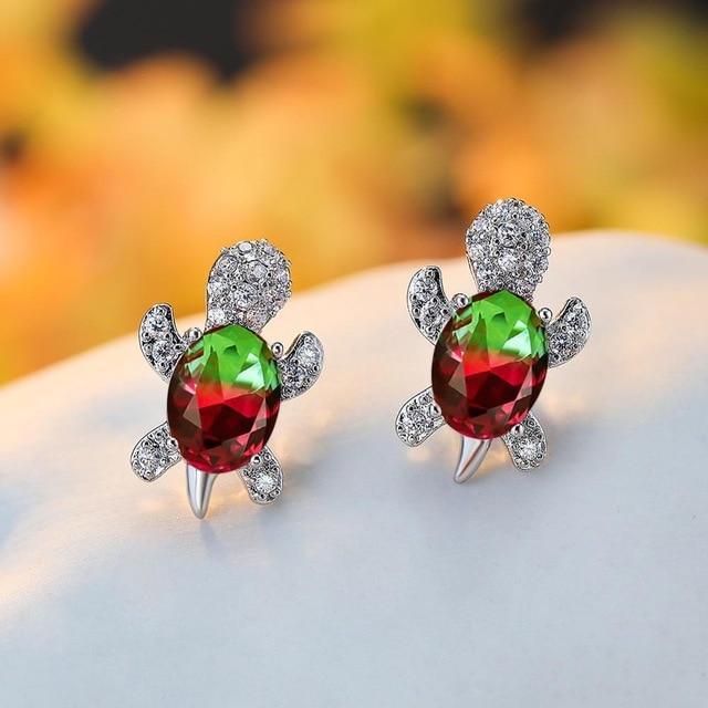 Seaweed Earrings in Zirconium and Silver