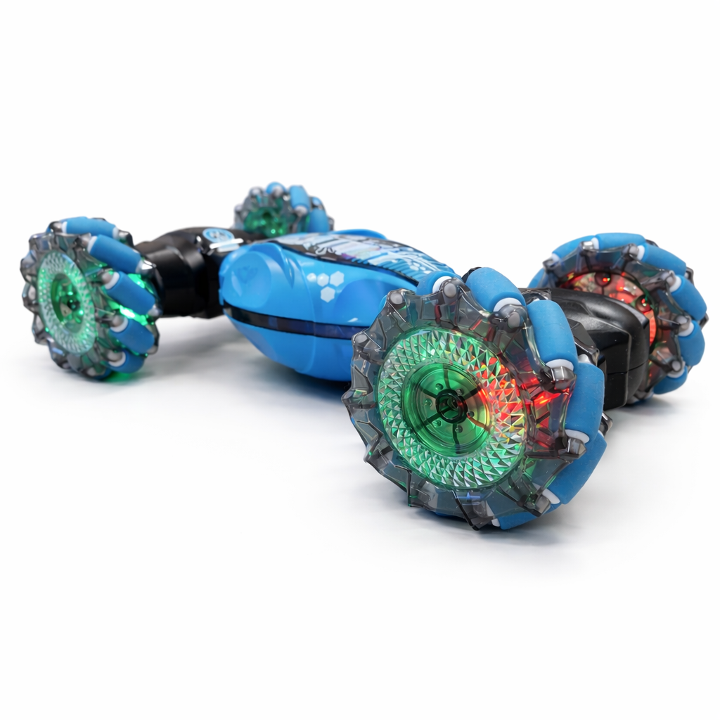 Rc Stunt Car with Gesture Control Transforming Chassis and LED Light-Up Wheels