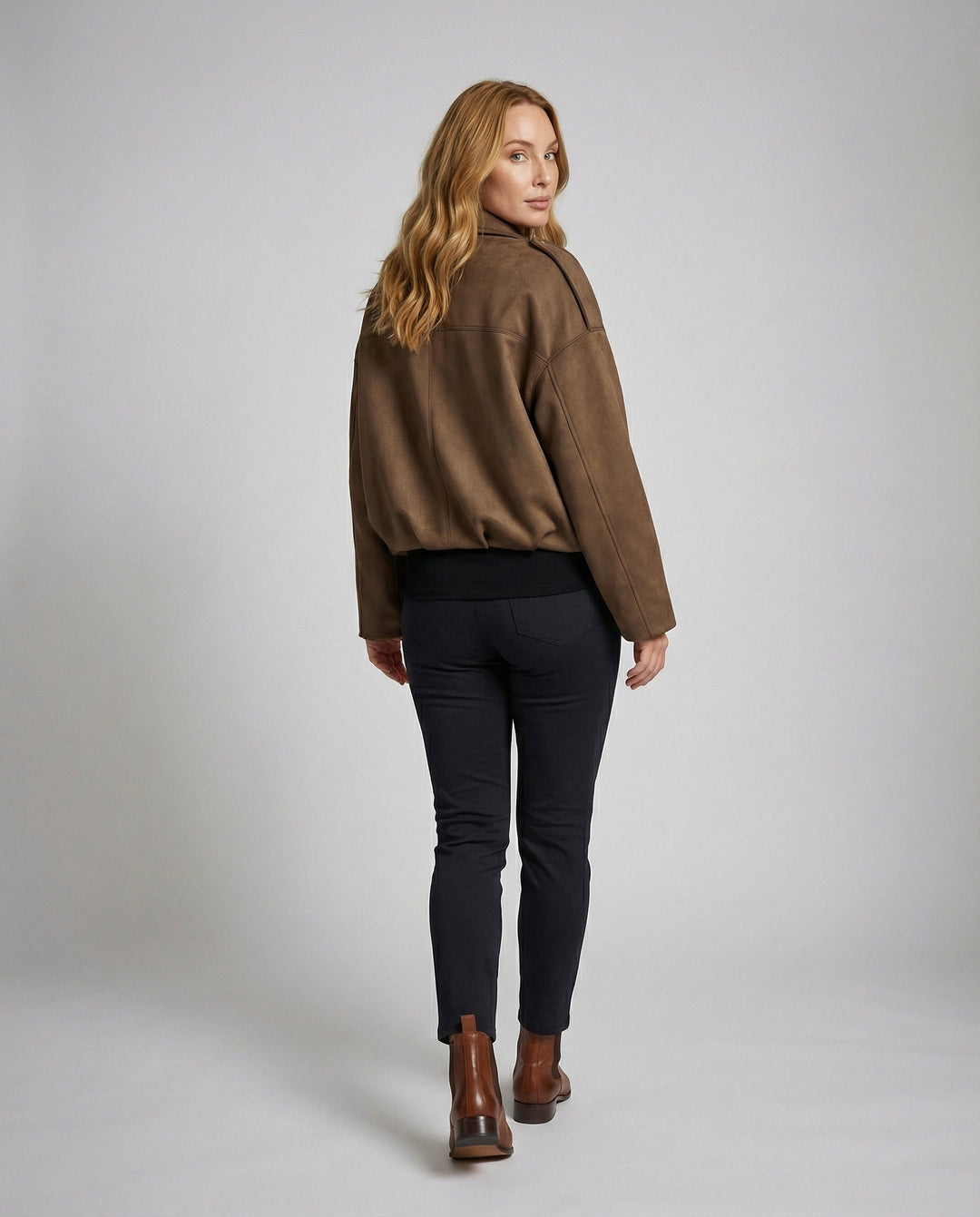 Suede Bomber Jacket