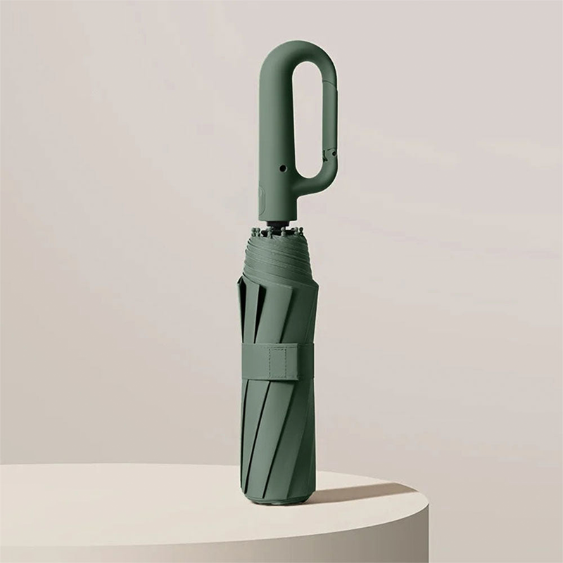Repel Windproof Travel Umbrella with UV Blocker Compact Folding Design and Carabiner Clip