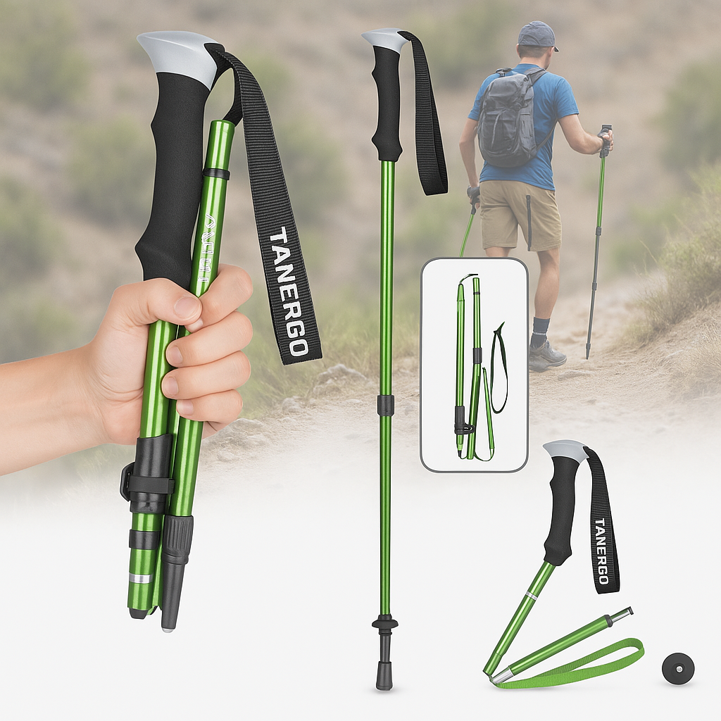 Lightweight Hiking Poles and Foldable Walking Support