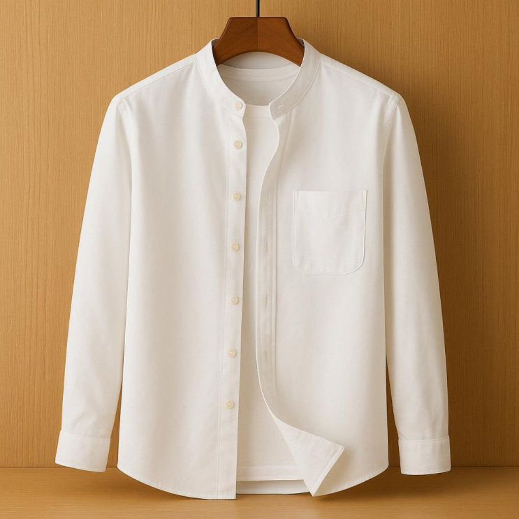 Classic Long-Sleeve Button Collar Shirt