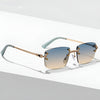 Stylish Rimless Sunglasses with UV400 Protection