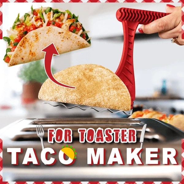 Taco Shell Maker Machine for Toasters with Tortilla Moulds and Heat-Resistant Handle