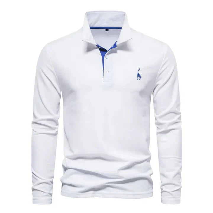 Long-Sleeved Polo Shirt for Men