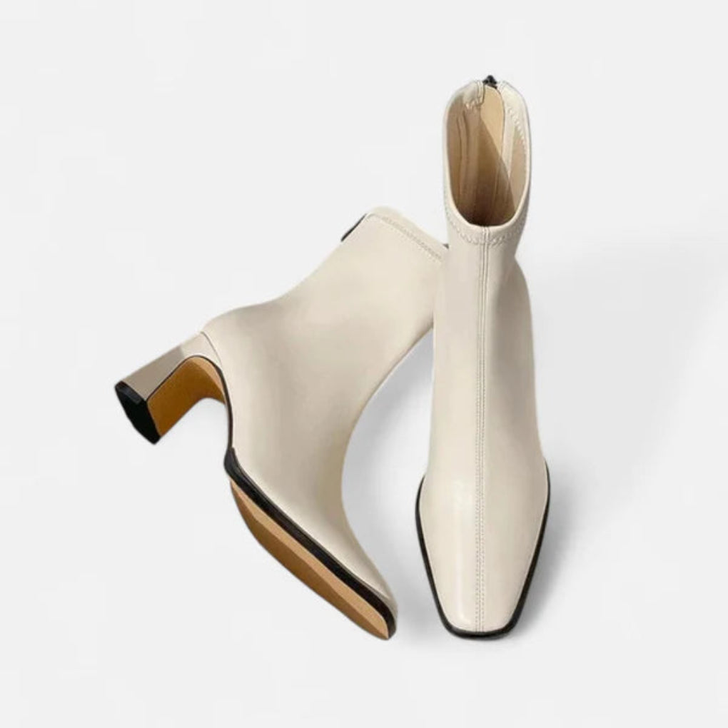 Modern Block Heel Ankle Boots