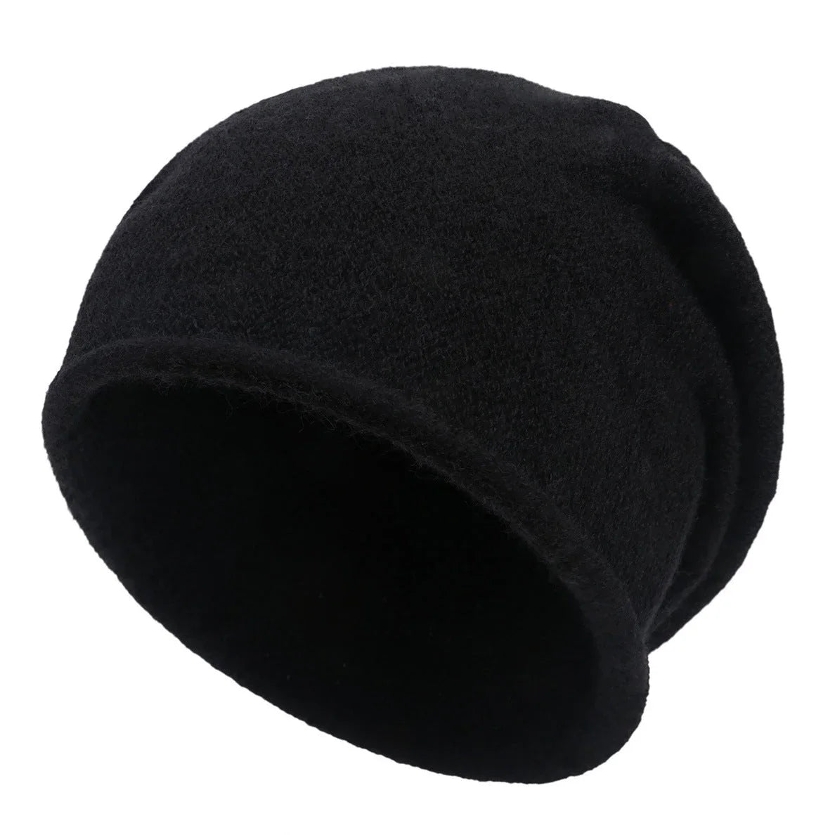 Women's soft casual relaxed-fit knit beanie with slouchy design